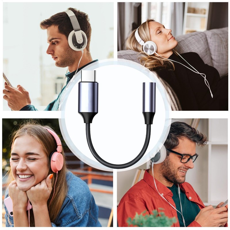 3.5 Mm Headphone Jack Adapter, Type C to Jack Dongle