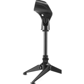 Moukey Pack of 2 Desk Mic Stand Universal Adjustable Desktop Microphone Stand Foldable