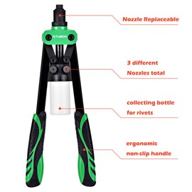 Cozywind Riveting Pliers Set Blind Rivet Pliers Professional Rivet Gun with 40 Rivets in 2 Sizes 3.2 mm/4.0 mm Hand Riveting Machine 13 Inch Hand Riveting Gun Manual for DIY