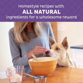 Old Mother Hubbard Old Mother Hubbard Wellness Wholesome Indulgences Dog Biscuits, Natural, Dog Treats, Peanut Butter & Banana Flavor, (10 Ounce Bag)