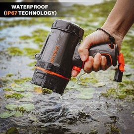 GOODSMANN Spotlight Rechargeable LED Spot Light Flashlight 1000 Lumen Waterproof Handheld Lights Portable Spotlight Rechargeable with Emergency Whistle 9212-89201-01A