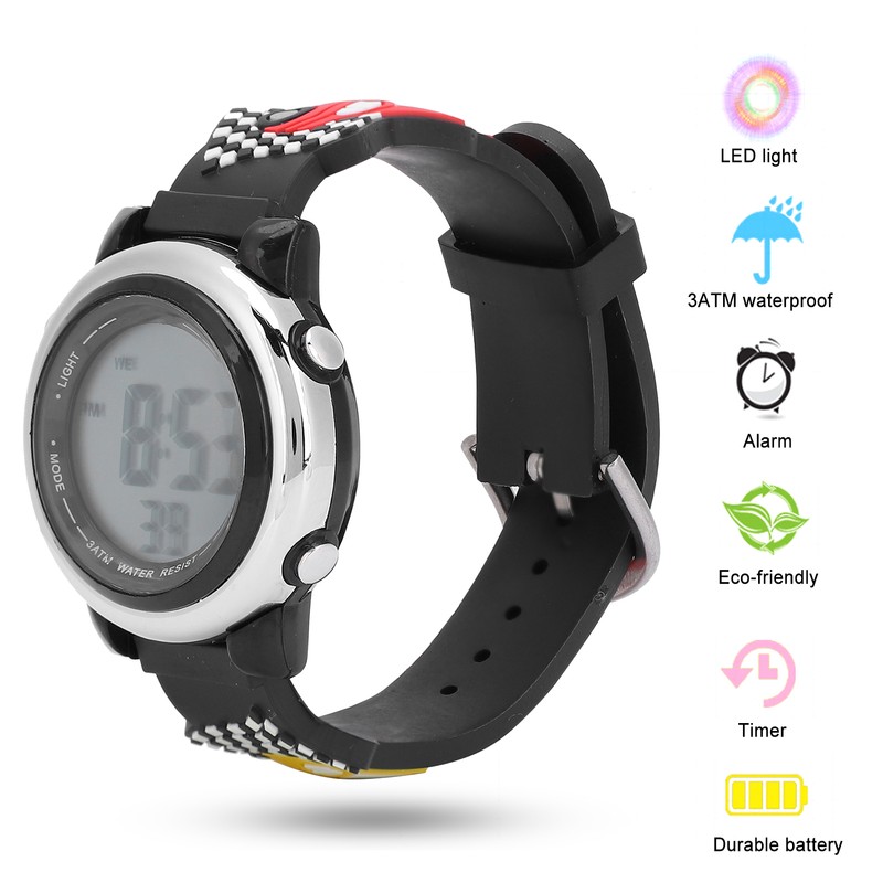 Multifunction Electronic Wrist Watches Luminous Waterproof Cartoon LED Children Watch