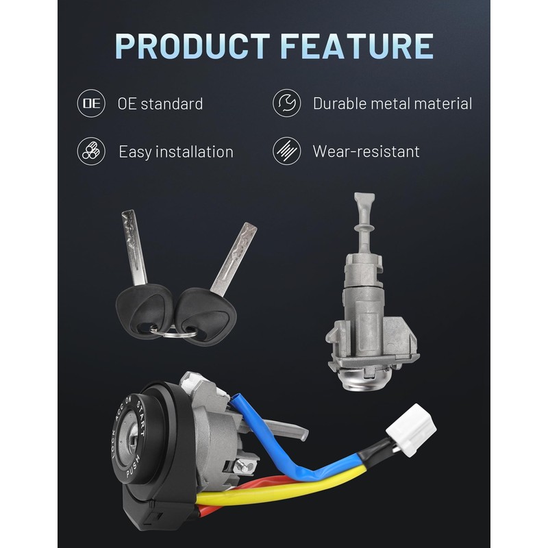 RADVIK 81970-2TA00 Ignition Switch Door Lock Cylinde with 2 Keys