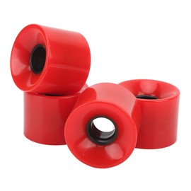 Bnineteenteam Ruedas de Skate 60mm Todoterreno, Duraderas con Tracción Antideslizante para Longboard, Monopatín, Patineta Eléctrica (Rojo)