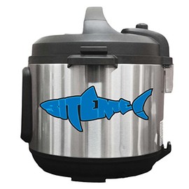 Bite Me Shark Silhouette - 8 inch Vinyl Decals for Instant Pot Appliances