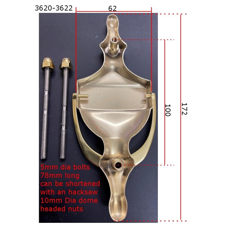 Mila Stainless 304 Steel 6 Inch Urn Door Knocker Through