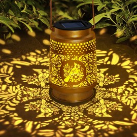 Solar Lanterns Outdoor Waterproof Hanging Solar Lights, Cardinal Garden Decor Birthday Gifts for Women Mom, Hanging Metal Garden Lights for Yard Patio Lawn Landscape,Gifts for Mother's Day