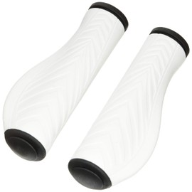 CYCLE PRO CP-HG1133AD2 MTB Ergo Grip, White/Black, 5.1 inches (130 mm)