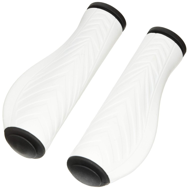 CYCLE PRO CP-HG1133AD2 MTB Ergo Grip, White/Black, 5.1 inches (130