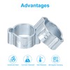 PATIKIL 60 Pack 9-11mm Double Ear Hose Clamp, Galvanized Steel