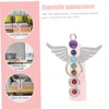 Gatuida Delicate Angel Hexagonal Column Crystal Stone Pendant Ornament for