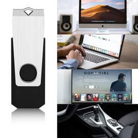 KEXIN 16GB USB Flash Drives 5 Pack USB Memory Stick Swivel Design USB Stick for External Data Storage Thumb Drive Pen Drive Zip Drive with LED Light (Black Blue Green Red Orange with Lanyard)