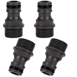 1/2 Inch External Thread Faucet Connector, Threaded Faucet Adapter, Outdoor Hose Faucet Adapter, Used for Garden Hose Quick Connectors and Garden Nozzle Threaded Faucet Connector (4 Pieces)