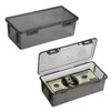 Hipiwe 2-Pack Plastic Cash Box Money Organizer Black Currency Tray