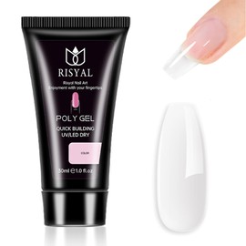 Polygel Nail Gel - Clear Nail Extension Gel - Polygel For Hard Nail Building - Poly Gel Nail Builder Gel For Nail Strengthener, Thickness Enhancement - Poly Gel Extensions For Nail DIY