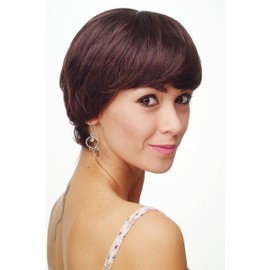 Wig Me Up – Perky Short Hair Wig Short Straight Bob Women's Wig Brown Mix Mahogany Carbon Insert 2T33
