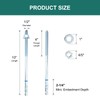 HROMIGRY 1/2" x 10" Concrete Anchors (12 Pack) 1/2 inch