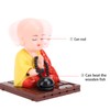 Tyenaza Little Monk Figurine Solar Toys, Chinese Little Buddha Monk