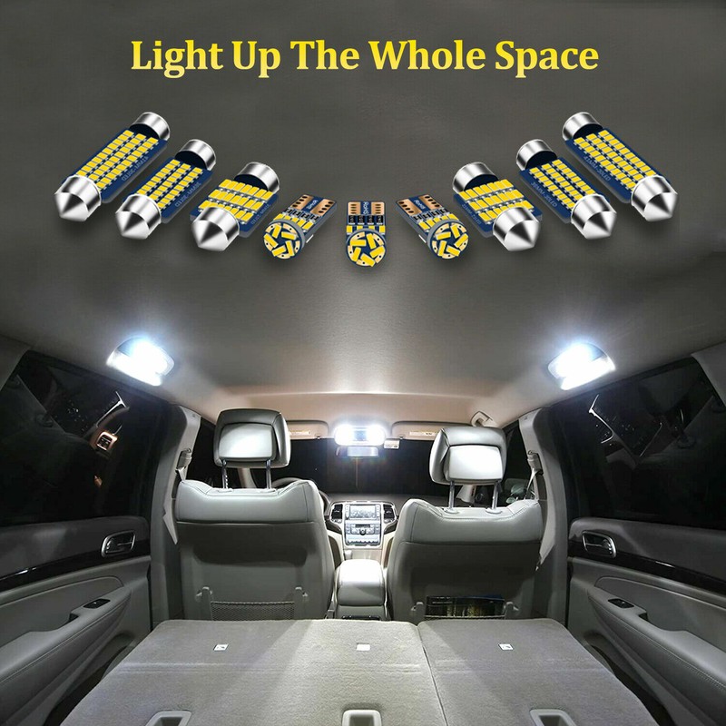 BMTxms LED Light Bulbs Interior Light Kit White Dome Lights
