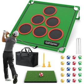 IGRL Golf Game Play Set, Golf Chipping Cornhole Game Incl. 20 play set "Golf Balls"