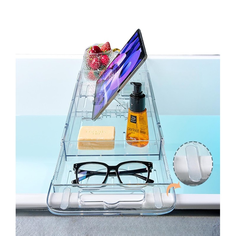 Bathtub Caddy Tray,Adjustable Bathtub Tray Table, Bath Organizer for Relaxing