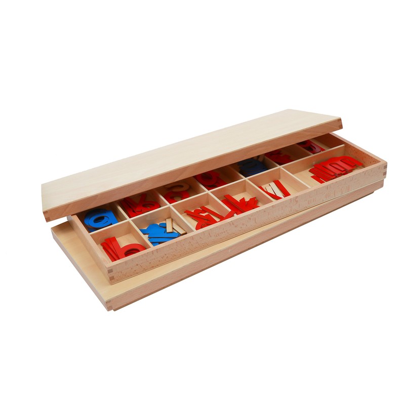Large Movable Alphabet (Red & Blue)-Montessori Movable Alphabet Montessori Alphabet