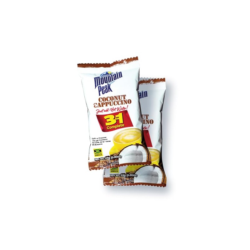 Jamaica Mountain Peak Coconut Cappuccino 3 in 1 Instant Coffee