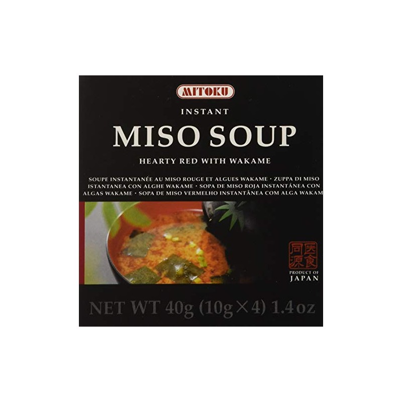 Mitoku, Zuppa di miso istantanea alle alghe (4 bustine) bio,