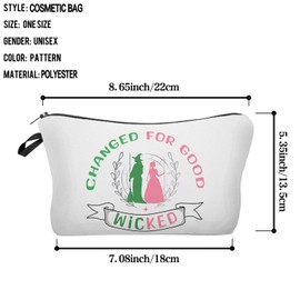 Livel lhood Witch & Princess Makeup Bag Cute Small Organizer Zipper Pouch Broadway Musicals Fans Cosmetic Bag Birthday Present for Women Friends, hzz18078, Small