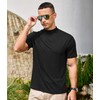 Men's Mock Turtleneck Short Sleeve Soft Lightweight Casual Basic T-Shirts