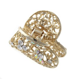 VingTAINE H-140 Heart Hair Clip Hair Claw Rhinestone