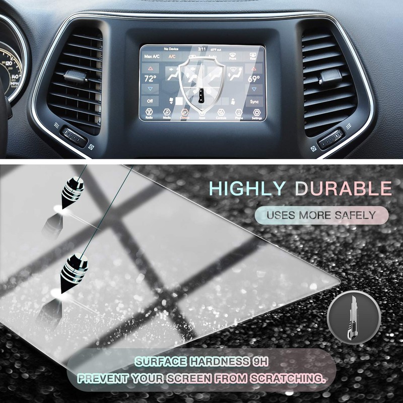 CDEFG for 2019 2020 2021 Cherokee Uconnect Navigation Touchscreen Protector