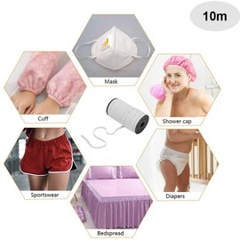 Heepdd Rubber Band, 8 mm wide, 100 yard of rubber band, highly stretchable spool of knit elastic, DIY Knitted Elastic cord, Clothing and Sewing Accessories