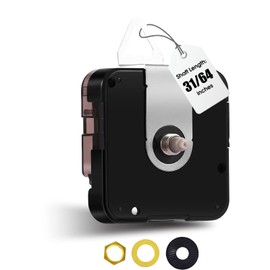 DEEWISH Clock Movement for Wall Clock 12888, Quartz Movement 8/12.4/14.5/17/20/23.5 mm Long and Short Shank, Super Silent Movements for Self-Installation, DIY Repair Parts (Without Hands, DW-12888