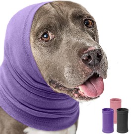 NADINE456 Cubreorejas Silenciosas para Perros - Paquete de 3 (1 Negro, 1 Rosa, 1 Morado), Orejeras para Perros con Protección contra el Ruido, Talla M