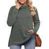 VISLILY Oversized Plus Size Sweaters Cute Pullover Shirts Casual Turtle