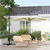 espidoo 9.5FT Cantilever Patio Umbrella: Heavy Duty Metal Frame with