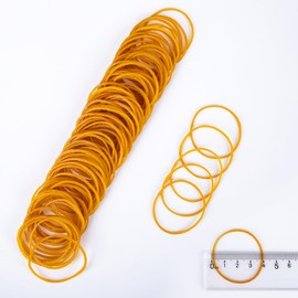 Rubber Bands Yellow Rubber Elastic Bands 500PcsThick Natural Rubber Bands Heavy Duty Strong Elastic Bands for Tie Dye, Hair Home, Pens, Crab,Catapults, Bills, Bank Paper, Office Supplies(38mm)