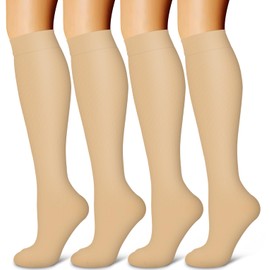 Laite Hebe 4 Pairs-Compression Socks for Women&Men Circulation-Best Support for Nurses,Running,Athletic