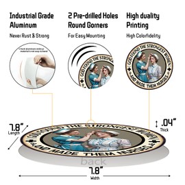 Funny Tin Metal Signs God Found The Strongest Women Vintage Sign Metal Tin Sign Home Wall Decoration 8×12Inch (2494)