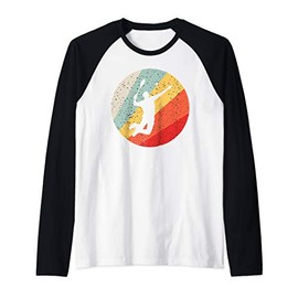 Retro Badminton Birdie: Vintage Style Badminton Raglan Baseball Tee