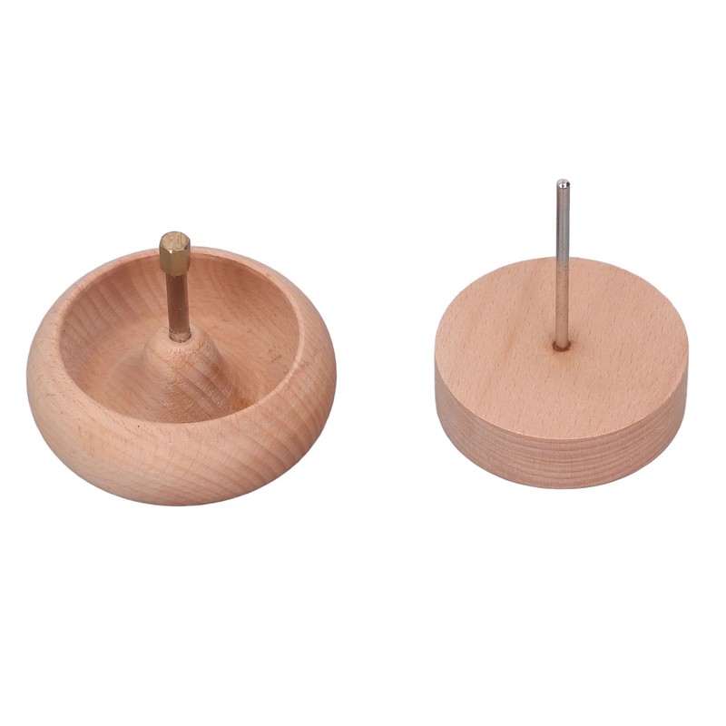Bead Spinner DIY Beading Turning Bowl 10cm Wooden Manual Beading