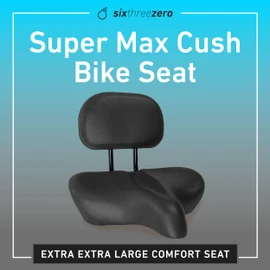 sixthreezero Bike Seat, Comfortable Bicycle Saddle Extra Large Wide Super Duper Max Cushion Comfort Seat for Men and Women