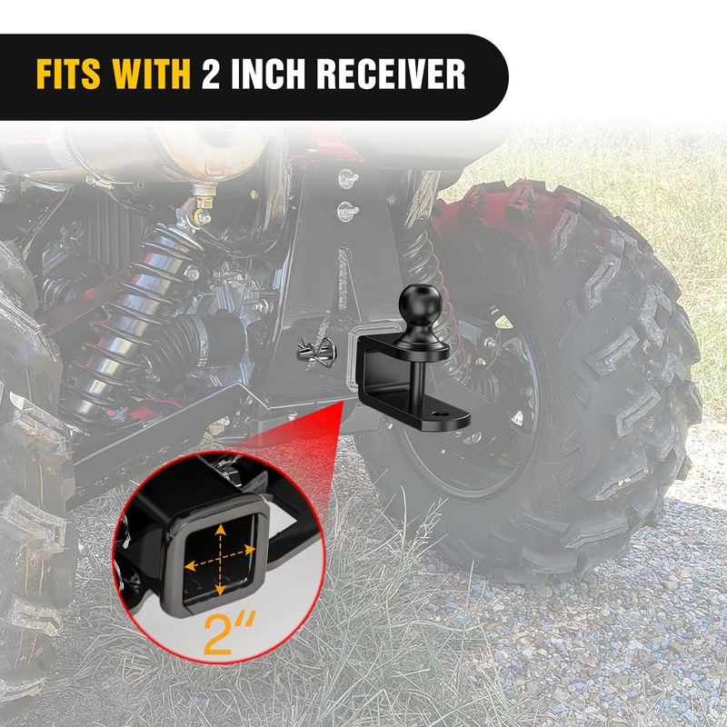 Nilight 3 in 1 ATV UTV Multi Hitch Mount with
