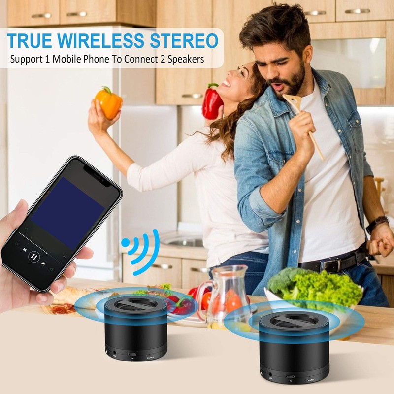 Dual Bluetooth Speaker Car Hands Free Call Dynamic High Bass