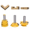 3Pcs Rail and Stile Router Bit Hardened Steel 1/2in Straight