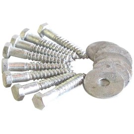 Dock Edge Inc. 85-125-F-X 3/8-Inch Lag Bolt For Float, 8-Pack