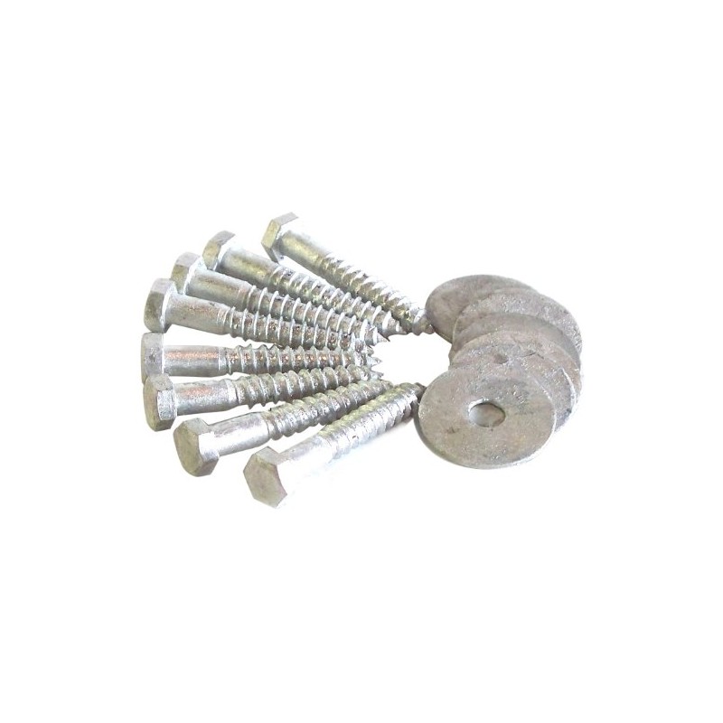 Dock Edge Inc. 85-125-F-X 3/8-Inch Lag Bolt For Float, 8-Pack