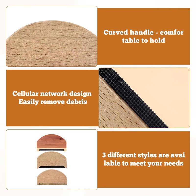 Wool Comb, 3 Pcs Wooden Pilling Comb, Cashmere Combs, Suitable