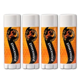 Joshua Tree Organic Lip Balm: 25 Flavor Varieties Made with Beeswax (4-pack, Unscented)